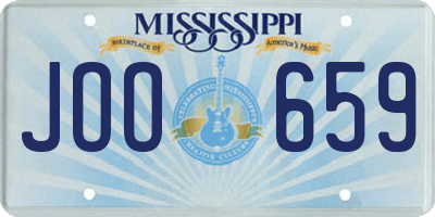 MS license plate JOO659