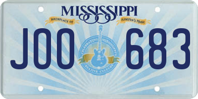 MS license plate JOO683