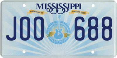 MS license plate JOO688