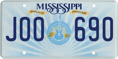 MS license plate JOO690