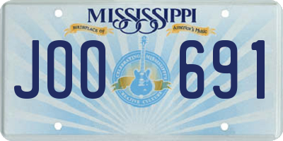 MS license plate JOO691