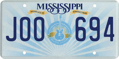 MS license plate JOO694