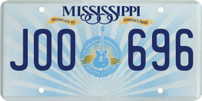 MS license plate JOO696