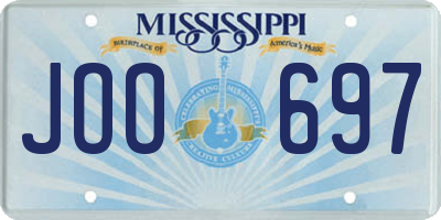MS license plate JOO697