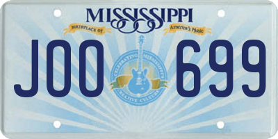 MS license plate JOO699