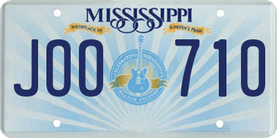 MS license plate JOO710