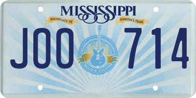 MS license plate JOO714