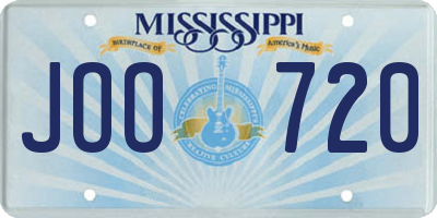 MS license plate JOO720