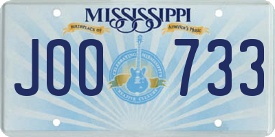 MS license plate JOO733