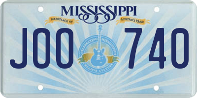MS license plate JOO740
