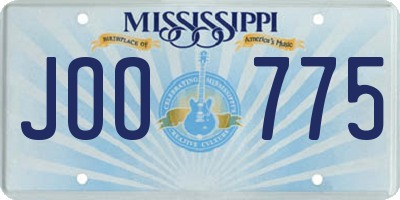MS license plate JOO775