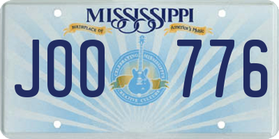 MS license plate JOO776