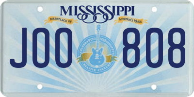 MS license plate JOO808