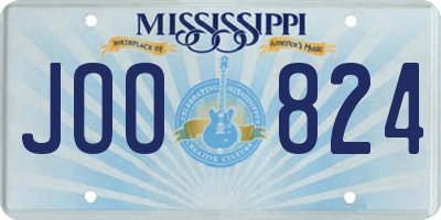 MS license plate JOO824