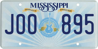 MS license plate JOO895