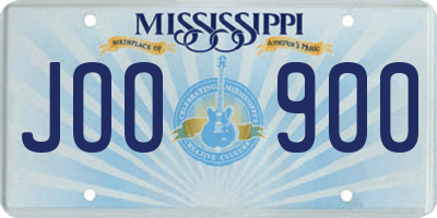 MS license plate JOO900