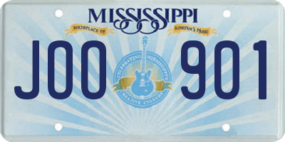 MS license plate JOO901