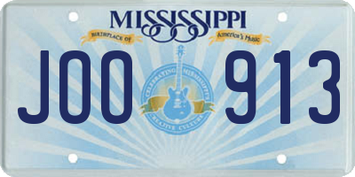 MS license plate JOO913