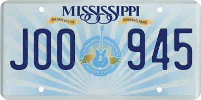 MS license plate JOO945