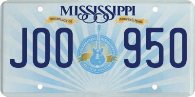 MS license plate JOO950