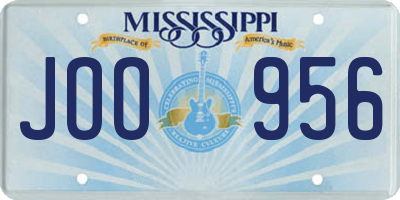 MS license plate JOO956