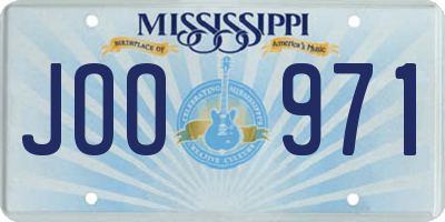 MS license plate JOO971