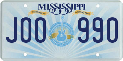 MS license plate JOO990
