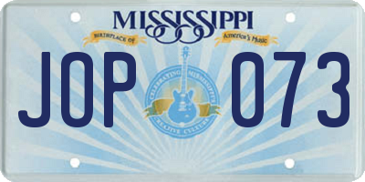 MS license plate JOP073