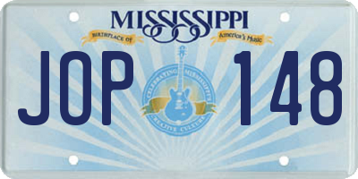 MS license plate JOP148