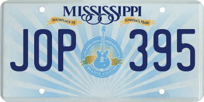 MS license plate JOP395