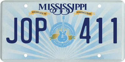 MS license plate JOP411