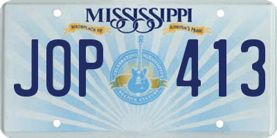 MS license plate JOP413