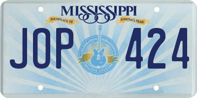 MS license plate JOP424