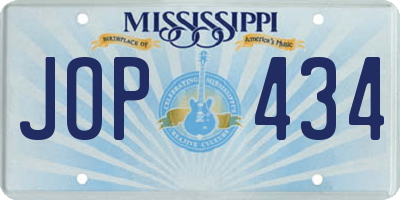 MS license plate JOP434