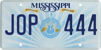 MS license plate JOP444