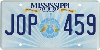 MS license plate JOP459