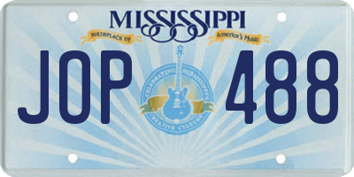 MS license plate JOP488