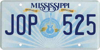 MS license plate JOP525