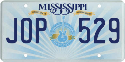 MS license plate JOP529