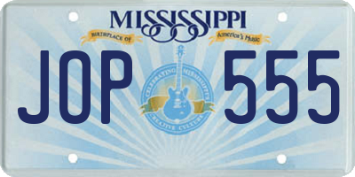 MS license plate JOP555
