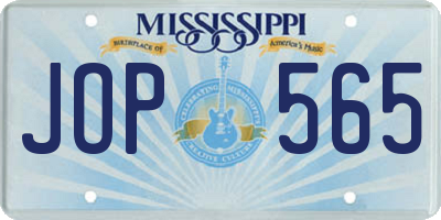 MS license plate JOP565
