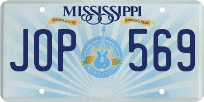 MS license plate JOP569