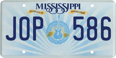 MS license plate JOP586