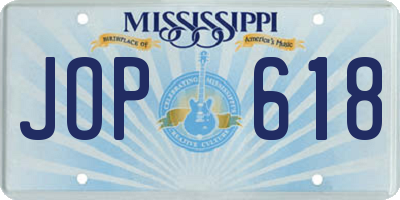 MS license plate JOP618