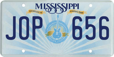 MS license plate JOP656