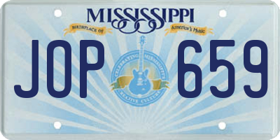 MS license plate JOP659