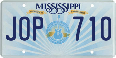 MS license plate JOP710