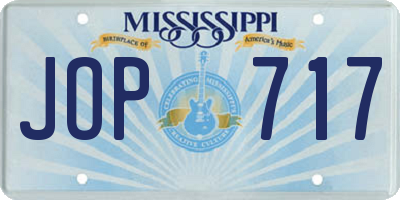 MS license plate JOP717