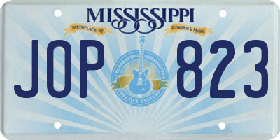 MS license plate JOP823