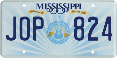 MS license plate JOP824